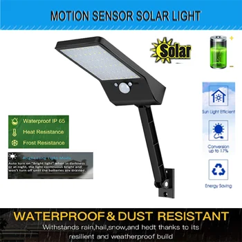 

Newest Solar LED Lamp Security Lighting Wall Sconces with Mounting Pole for Barn Porch Garage Outdoor Waterproof 48