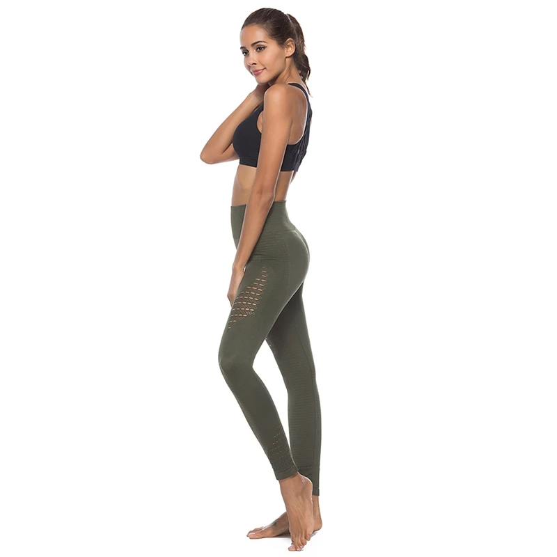 Yoga Pants Women High Waist Mesh Patchwork Leggings Sport Fitness Running Trousers Leggings8