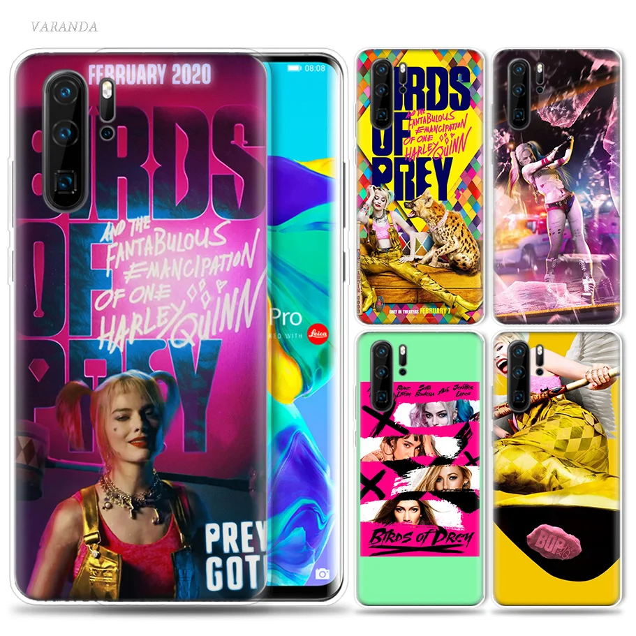 Чехол Харли Квинн с птицами добычи 2020 для Huawei P20 P40 Lite E P30 P10 P9 P Smart Plus 2019 Mate 10 20 Pro
