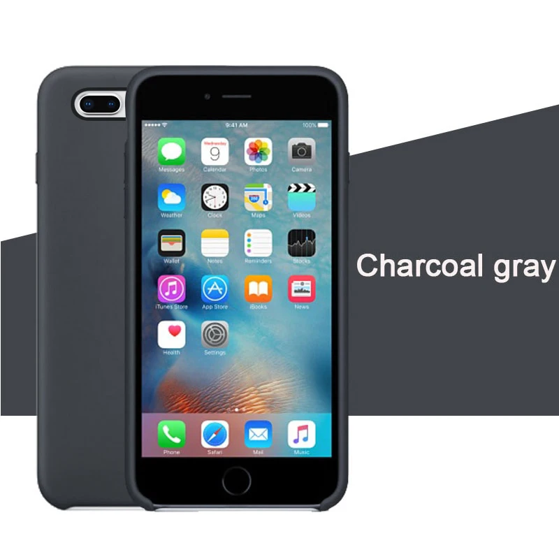 Роскошный силиконовый чехол для iphone 7 8 6S 6 Plus 11 Pro X XS чехол для MAX XR на Apple iphone 7 8 plus X 10 чехол официальный - Цвет: Charcoal gray