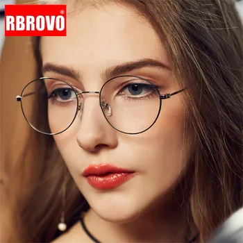 

RBROVO 2020 Round Glasses Frame Women Luxury Brand Anti Blue Light Computer Eye Glasses Frames for Men Clear Eyeglasses Frame