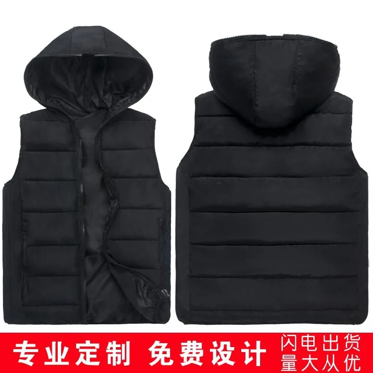 Жилет с капюшоном для мужчин, зимний теплый, волнистый, Chalecos Para Hombre, мужские парки, Повседневный, на молнии, с карманами, без рукавов, жилетка, Homme, модная куртка
