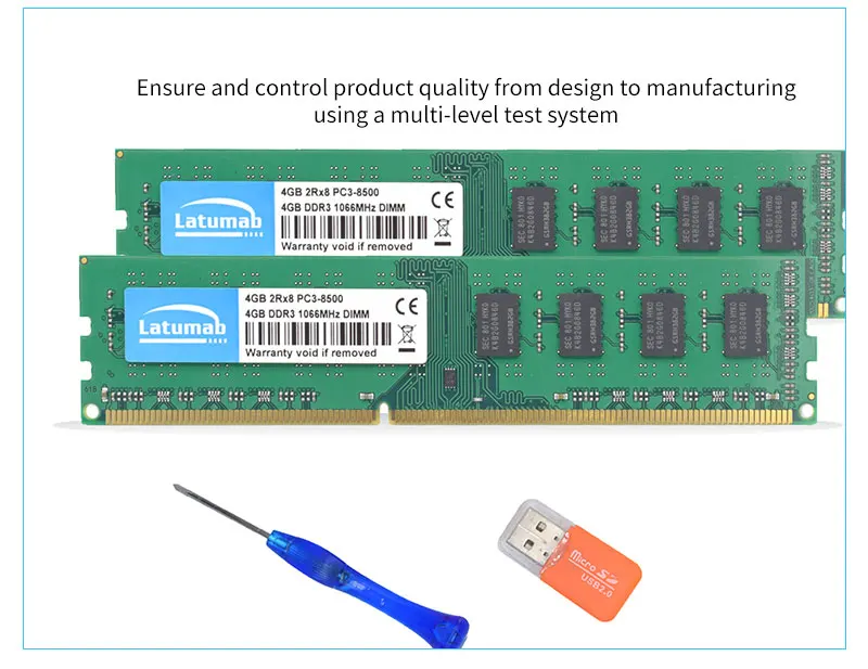 Латумаб 4 ГБ 8 ГБ 16 ГБ DDR3 1866 МГц 1066 МГц PC3-8500 14900 настольная Память Dimm оперативная память 240 контакты модуль памяти высокого качества