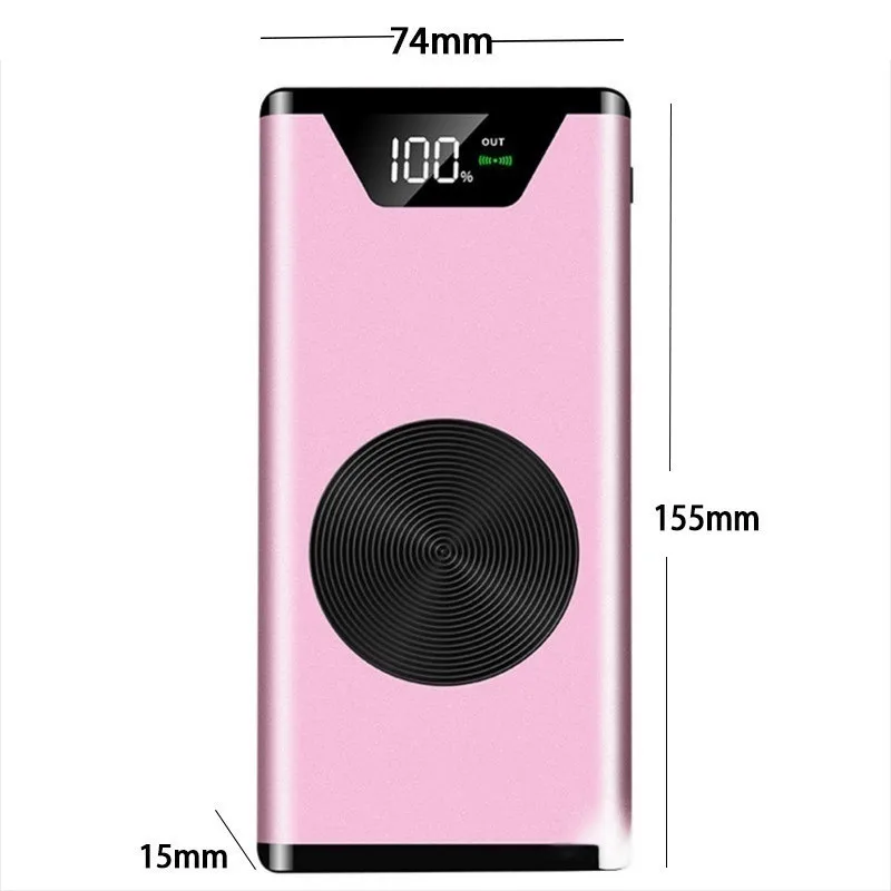 Wireless Portable 80000mAh Ultra-thin Power Bank Charger Digital Display Outdoor Travel Fast Charging for Xiaomi Samsung IPhone powerbanks