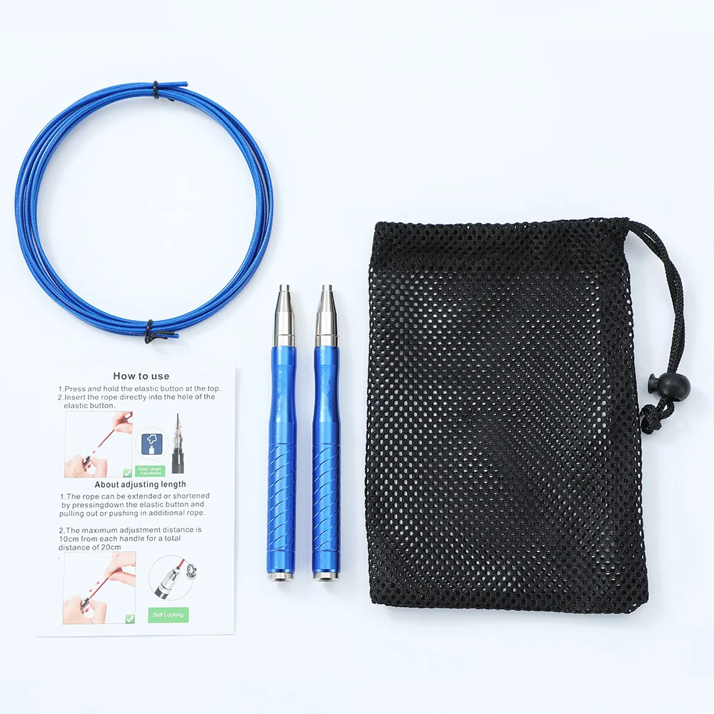 Jump Rope Crossfit Speed Jump Rope Adjustable Self-locking For MMA Boxing Fitness Workout Training With Carrying Bag