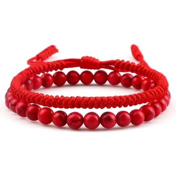 Bracelet amoureux rouge pour deux