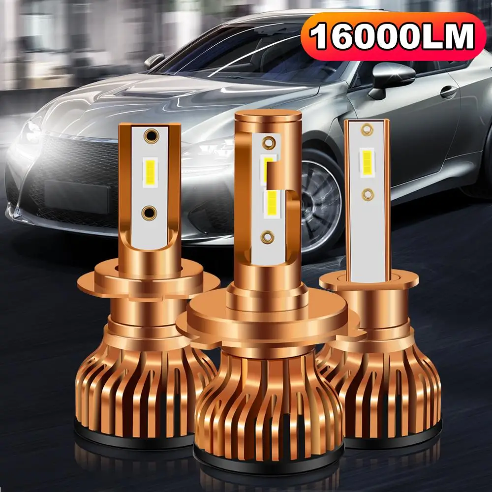 

2pcs Mini CSP headlight 16000LM H7 H11 LED Light led H4 LED H1 9005 9006 HB3 HB4 H13 9004 9007 Lamp Car Low High Beam White Auto