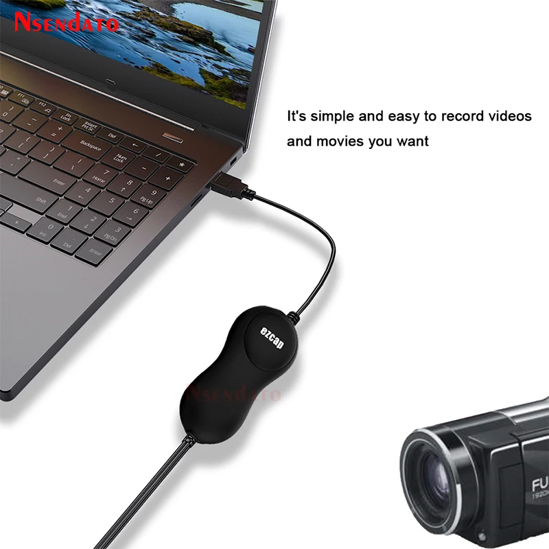 EZCAP 159 USB 2.0 Audio Video Grabber Capture Card Converter Analog Video to Digital Format VHS Camcorder For Windows 10 MAC OS
