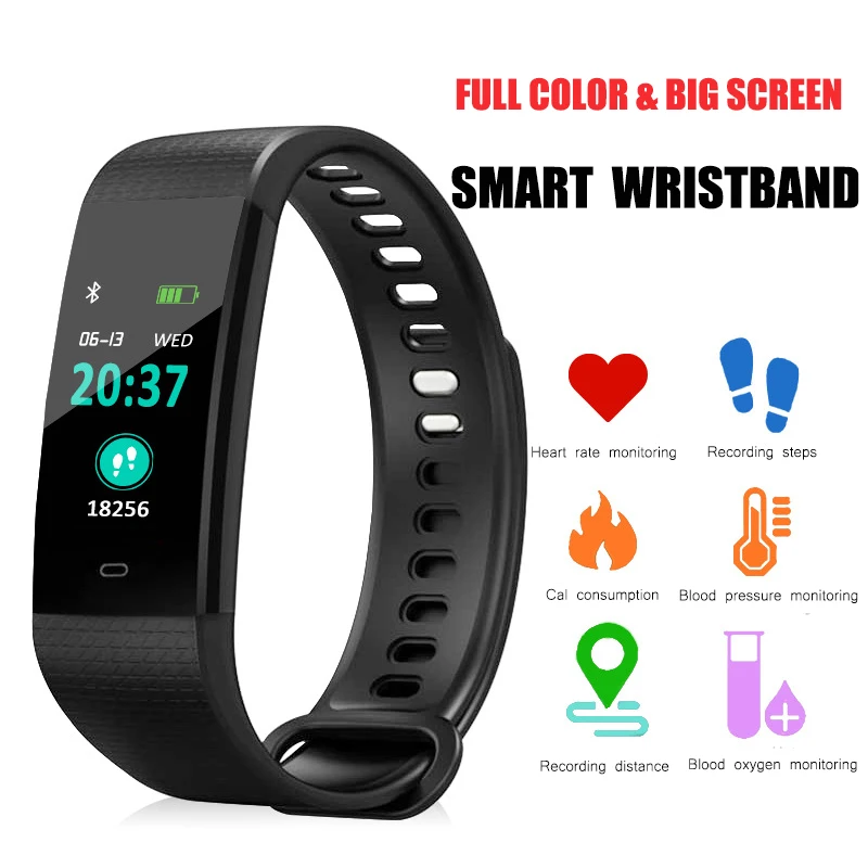 

Y5 Smart Watch Color Screen Smart Wristbands Bluetooth Health Monitor Fitness Tracker Incoming Call Remote Photography Bracelet