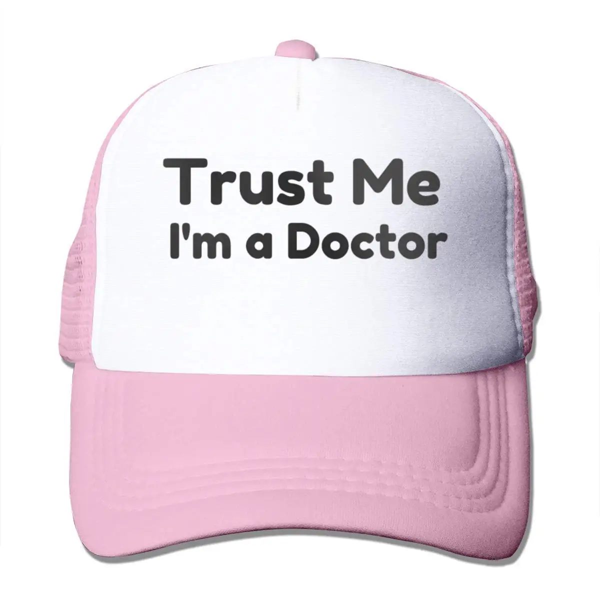 TSDFCTrust Me I'm A Doctor сетчатая Бейсболка унисекс Регулируемая Кепка В Стиле Дальнобойщика розовый