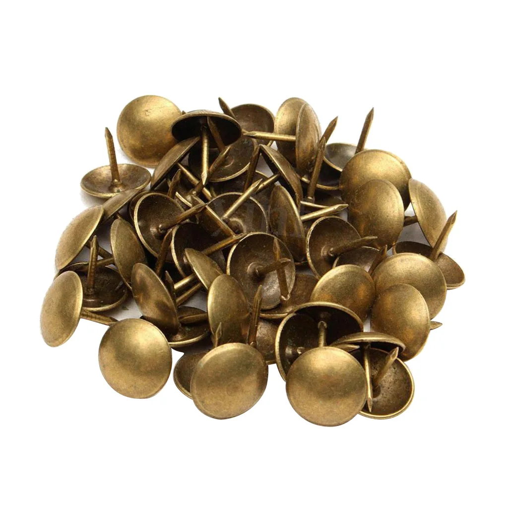 Upholstery Nail Pack of 100Pcs Antique Bronze Upholstery Nails 4 Sizes