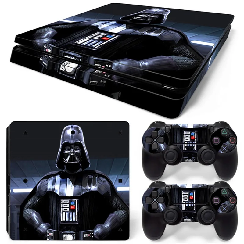 Marvel Iron man Star Wars Vinyl Skin Sticker for PS4 Slim Console and 2 Controllers Decal Cover Game Accessories