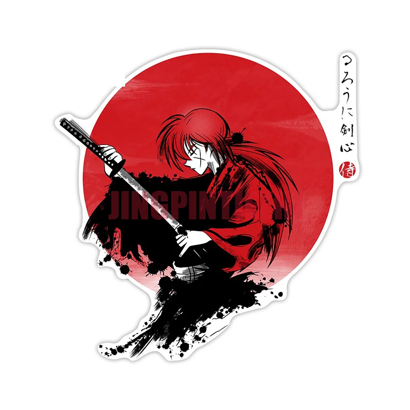 Интересная наклейка на автомобиль с изображением меча, японской Самурайской лампы, Виниловая наклейка с изображением бусхидо, водонепроницаемая наклейка JDM для стайлинга автомобиля, графика