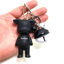 Национальные тренды уха шпилька свиная кожа ПВХ кукла мультфильм кукла автомобиль сумка подарок Кулон брелоки для пар колокольчик висячие украшения