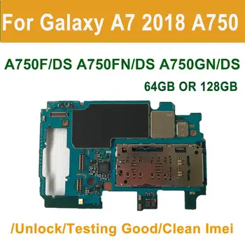 

Original Unlocked Dual Single Sim Main Motherboard For Samsung Galaxy A7 2018 A750F A750G A750F/DS 64GB 128GB Logic Board