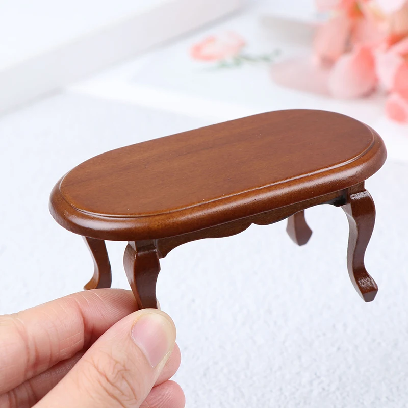 New 1/12 Mini Dollhouse Furniture Miniature Teatable Coffee Table Living Room Toy Doll House Accessories Simulation Kids | Игрушки и
