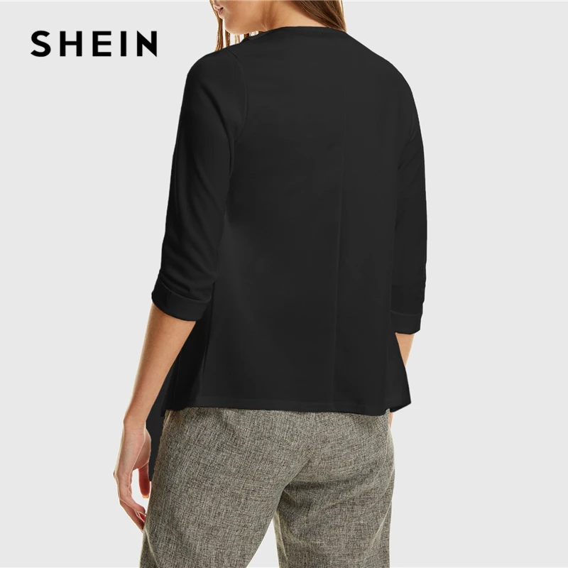 SHEIN Блейзер С Длинным Рукавом Стильный Женский Жакет