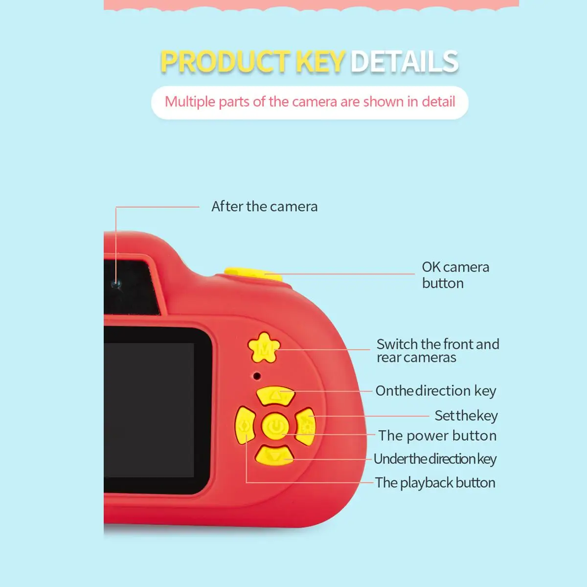 Детская камера, игрушка, детская фотокамера, игрушки для малышей, детская мини цифровая игрушка, камера для детей старше 3 лет, подарок на день рождения