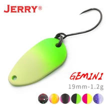 1 шт. спиннинговые рыболовные микро-ложки Jerry Gemini, воблеры для форели, металлические приманки с УФ-защитой, блестящие приманки, оптовая прода...