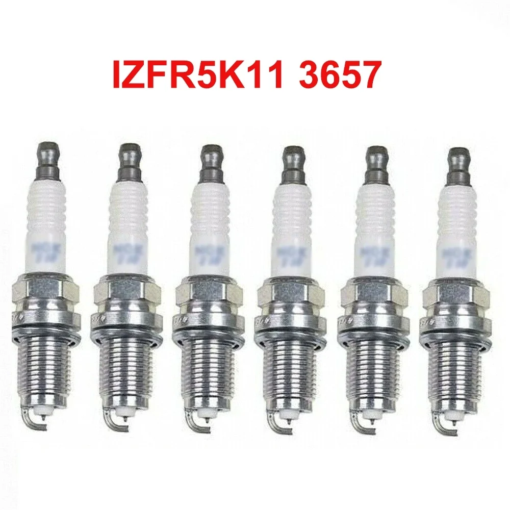 6 шт./лот IZFR6K 11 3657 Лазерная иридий свечи зажигания для Honda Odyssey Pilot Acura MDX, OEM 9807B-5517W