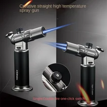 

New Product Straight Into The Lighter Creative Charging High Temperature Spray Gun Dual/single Flame Adjustment Smoking