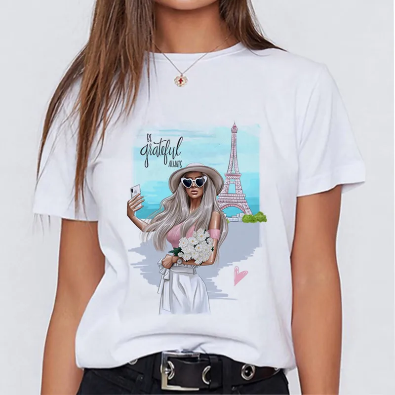 Modern mom fashionable T-shirt Korean fashion clothing street clothing female T-shirt to send girlfriends friends holiday gifts