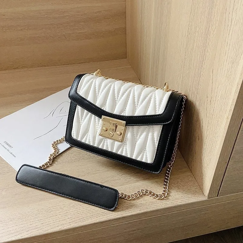 

Women's Korean-Style Embroidery Threads in Contrast Colors Bag 2020 New Fashion Women's All-match Chain Shoulder/Crossbody Bag