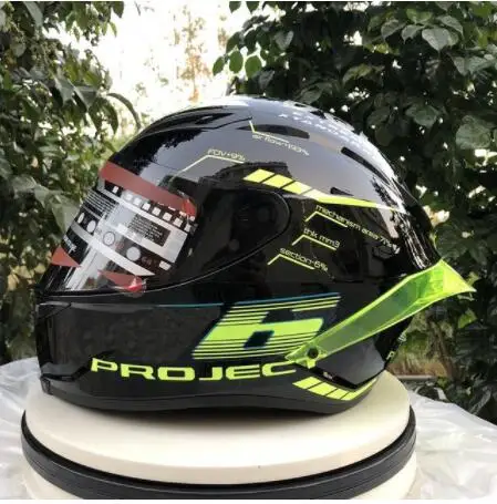 Casco de motocicleta marca DGL casco оригинальные флуоресцентные линзы carreras casco de cara completa hombres motoci - Цвет: 1