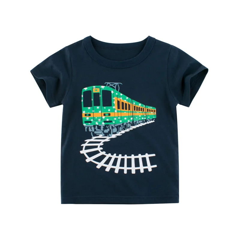 Baby Boys Clothes T-Shirts 1 2 3 4 5 6 7 8 Years Cotton Short Sleeve Car Bus Fire Truck Cartoon Kids Summer Clothing t shirt cotton t shirt kids t shirt