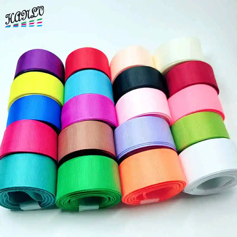 

HANLV (5 yards/lot) Grosgrain Ribbon Wholesale gift wrap decoration Christmas ribbons (6/10/15/20/25/40MM)