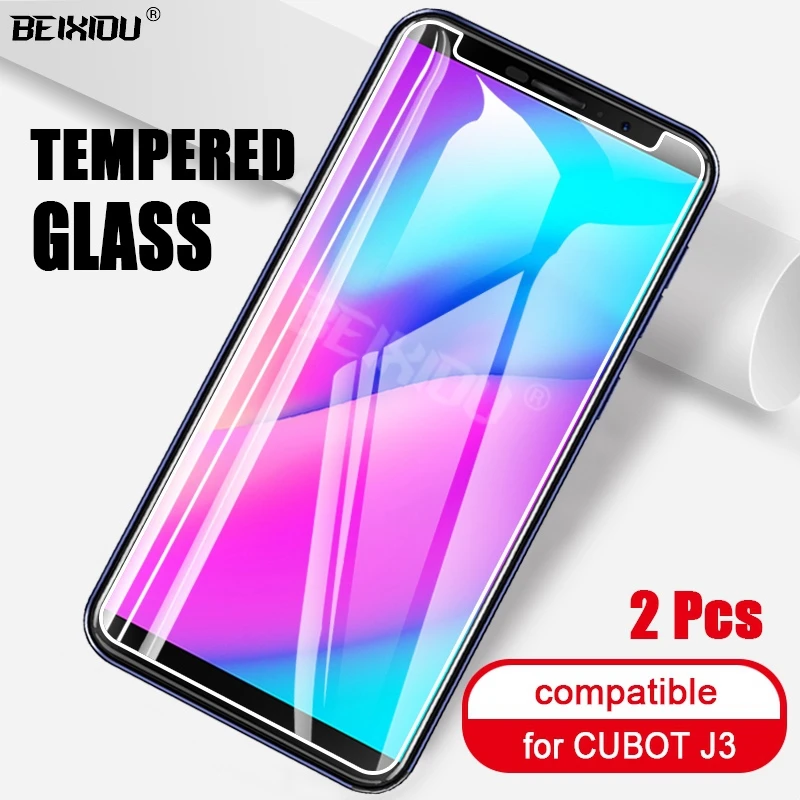 2 шт Полное закаленное стекло для CUBOT J3 защита экрана 2.5D 9h защитная пленка |