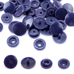 Premium T5 Plastic Snap Buttons for DIY Garments and Accessories (Navy Blue Button)