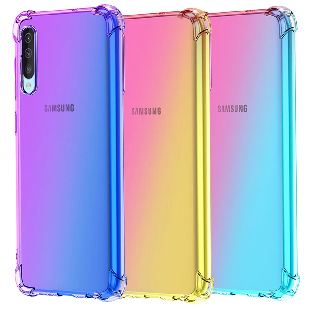 Для Samsung Galaxy A90 5G разноцветный Мягкий Силиконовый противоударный чехол A70S A60 A50S A40