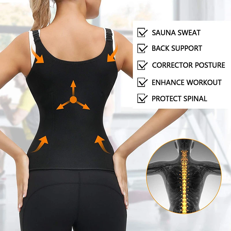 Women Waist Trainer Corset Zipper Vest Body Shaper Cincher Shapewear Slimming Belt Sports Girdle Neoprene Sauna Tank Top body shaper,waist trainer