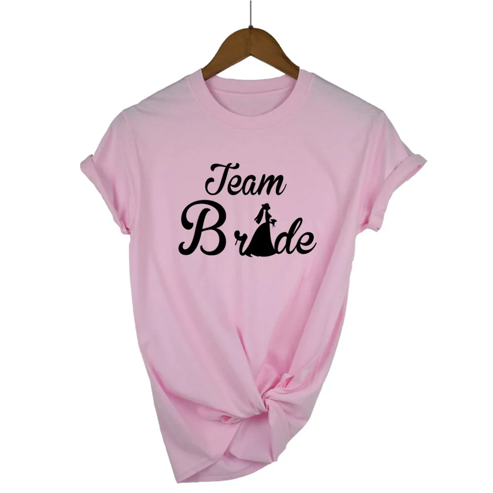 

Team Bride T-shirt Wedding Party Funny Tshirt Femme Summer Tops Cotton T Shirt Women Tumblr Bride Harajuku