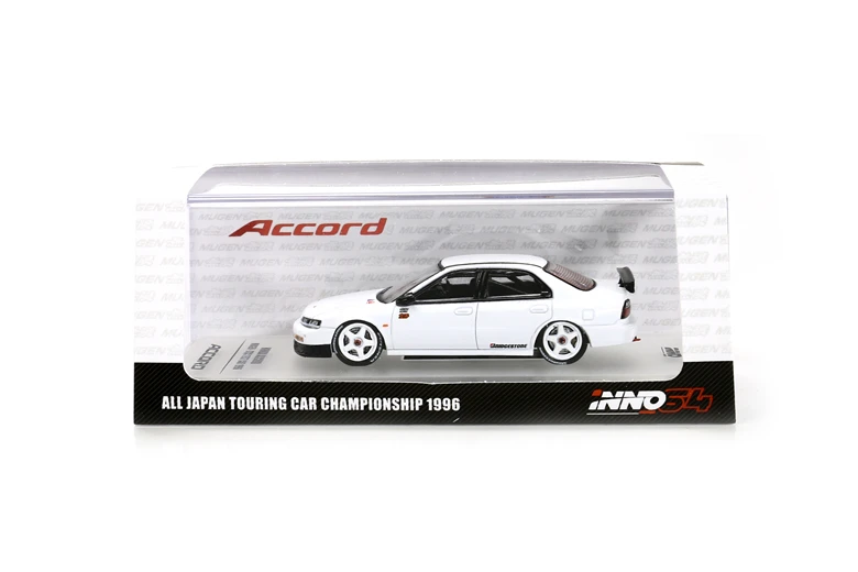 INNO64 1: 64 HONDA ACCORD MUGEN JTCC тестовая Машина 1996 белый литой модельный автомобиль