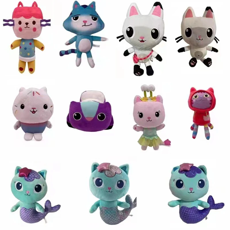 Gabby кукольный домик плюшевые игрушки Kawaii Mercat мультфильм мягкие животные Русалка