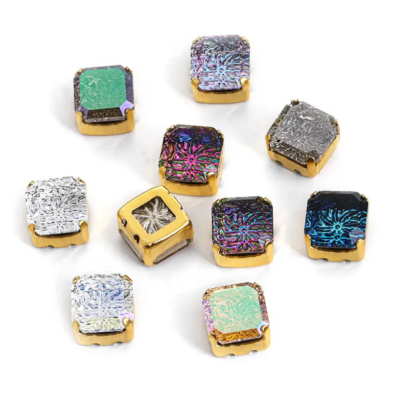Astrobox New Fancy Princess Square With Claw Glass Crystal Rhinestone Loose Beads DIY Clothing &amp Accessories Jewelry Making | Дом и сад