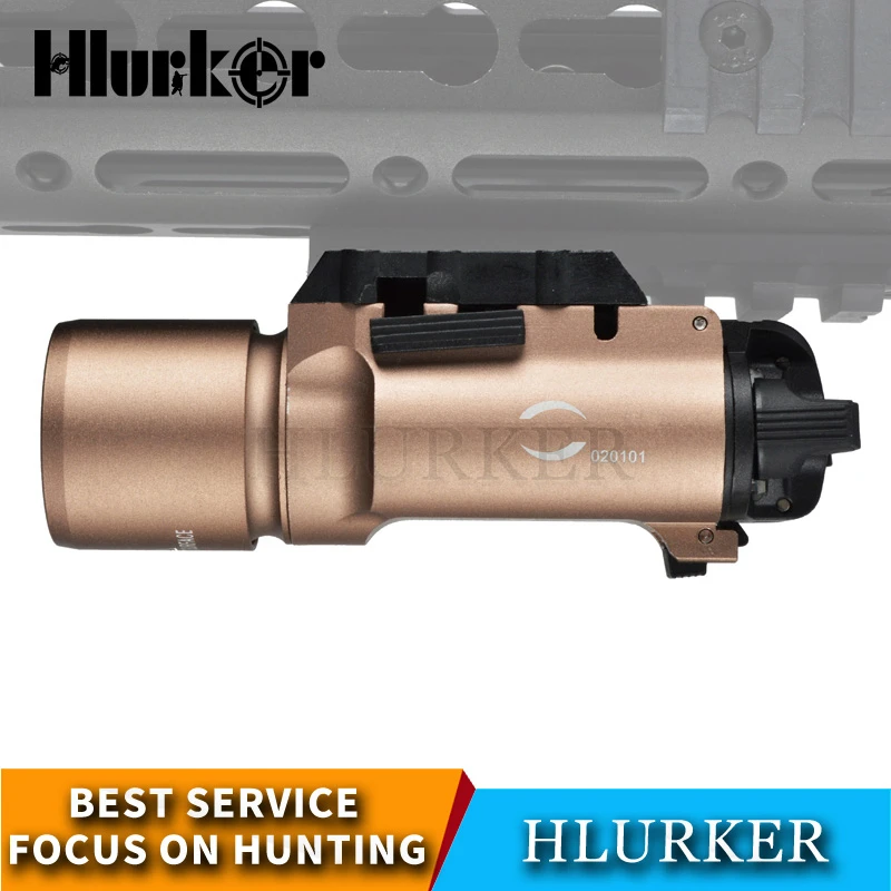 

Tactical Military Army X300 Weapons Flashlight 400 Lumens 3W Output Pistol Gun Weapon Light For AR15 Glock 17 19 23 46 Airsoft