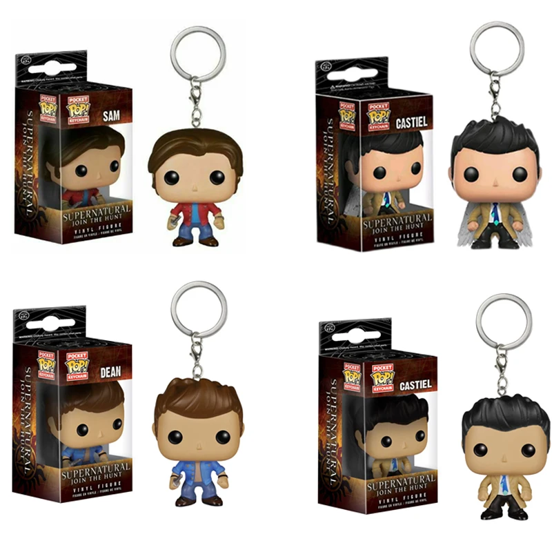 Disney Keychain Supernatural Action Figure Dean Sam Castiel Collection Toys | Игрушки и хобби