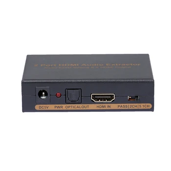 

Audio Extractor NK-912 2 Port HDMI Splitter Video Switcher Audio EDID Setting 2 HDMI Output EU/AU/US/UK Plug