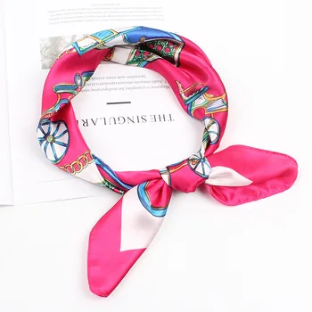 

Silk Scarves Soft Woman Versatile Neckerchief Spring Summer New Style Hair Scarves Small Square Headscarf