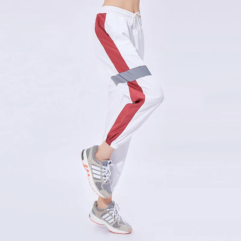 

Sports Pants Women Sweatpants Jogging Pants Reflect Lights Ladies High Waist Autumn Winter Sport Pant Running Trousers Red Black