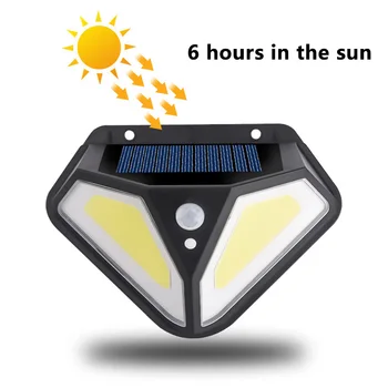 

102 LED Solar Light Waterproof Built in Battery Outdoor LampMotion Sensor Street Light for Garden Decoration Powered Sunlight