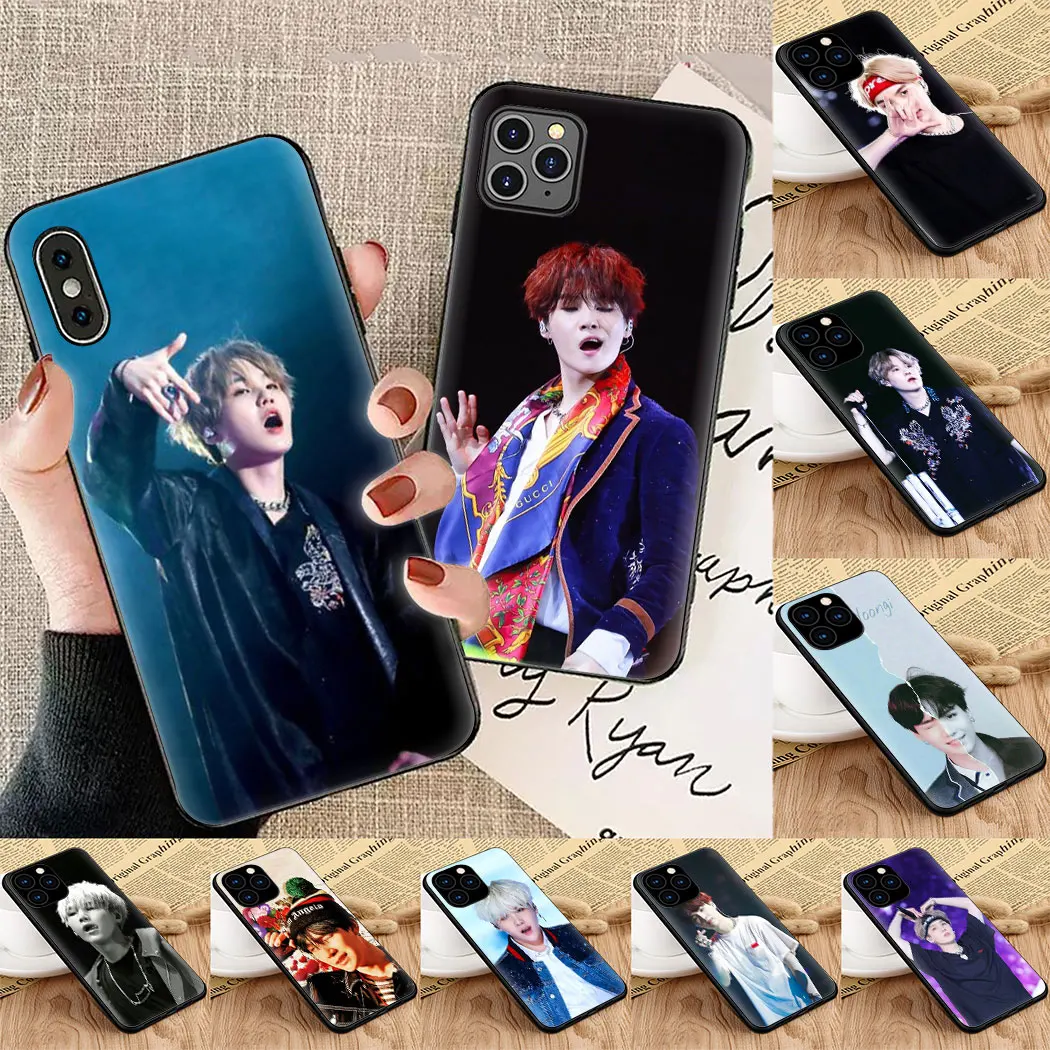 Min yoongi gatito Мягкий силиконовый чехол для телефона для iPhone 5 6 7 8 11 5S 6s 6s Plus 7Plus 8Plus X XS XR XSMax 11 Max 11 Pro