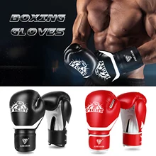 Rękawice bokserskie Kick Boxing Muay Thai rękawice bokserskie torba treningowa rękawice outdoorowe rękawice bokserskie tanie tanio Mężczyzna CN (pochodzenie) Cowhide + Polyester