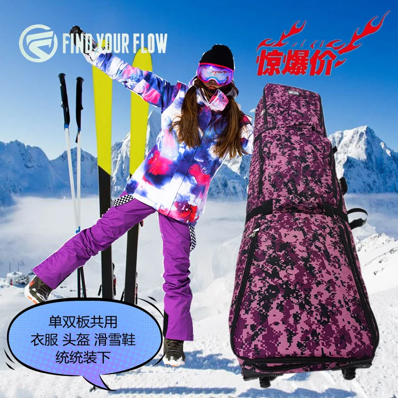 

2021 new deisgn Snowboard Skis Bag With Silent Wheels | Ski Roller backpack