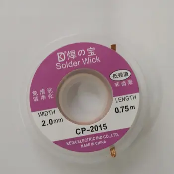 

New 1 pcs CP-2015 2.0mm Desoldering Braid Soldering Remover Wick Accessory 0.75m High Quality