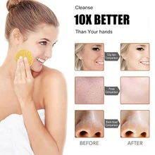 10 шт. древесная пульпа хлопок спонж для очищения натуральной целлюлозы лица Отшелушивающий массаж