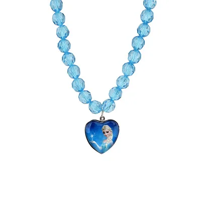 Frozen Elsa Anna Princess Beads Children's Necklace Bracelet Girls Birthday Party Gifts Pack Up Decorative Princess Dress Up S